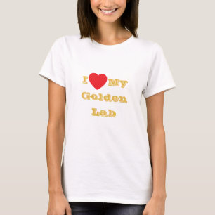 Ich Liebe meinen goldenen Gelbe Labrador T-Shirt