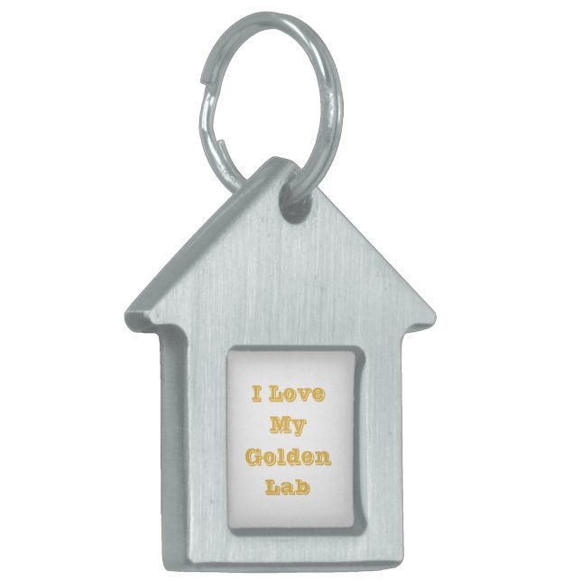 Ich Liebe meinen goldenen Gelbe Labrador Tiermarke (Vorderseite links)