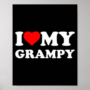 Ich liebe meinen Grampy I Heart Familie Opa Langar Poster
