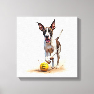 Ich liebe meinen Great Dane Leinwanddruck