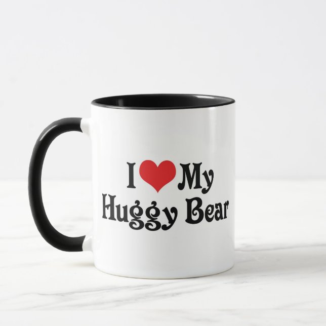 Ich Liebe meinen hässlichen Bär Tasse (Links)