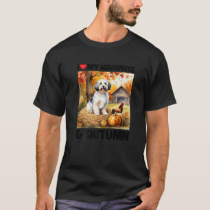 Ich liebe meinen Havanese und Herbstlaub-Kürbis T-Shirt