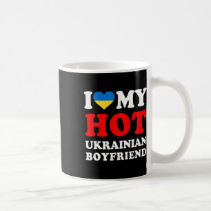 Ich liebe meinen heißen ukrainischen Freund lustig Kaffeetasse