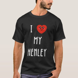 Ich liebe meinen Henley-Namen lustig T-Shirt