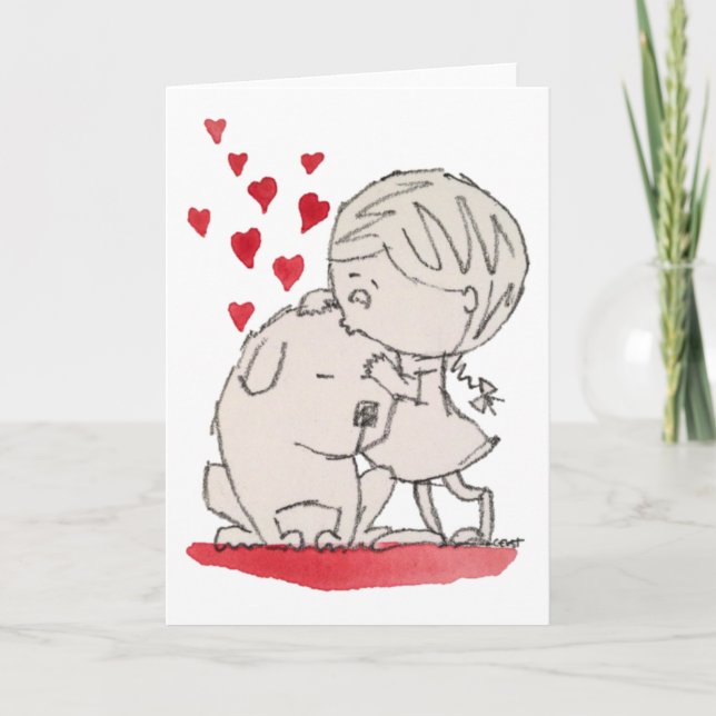 Ich Liebe meinen Hund Grußkarte Karte (Vorderseite)