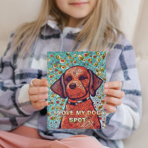 Ich liebe meinen Hund, individuelle Färbpostkarte