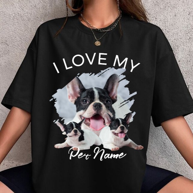 Ich liebe meinen Hund, individuelles Foto, persona T-Shirt (Von Creator hochgeladen)