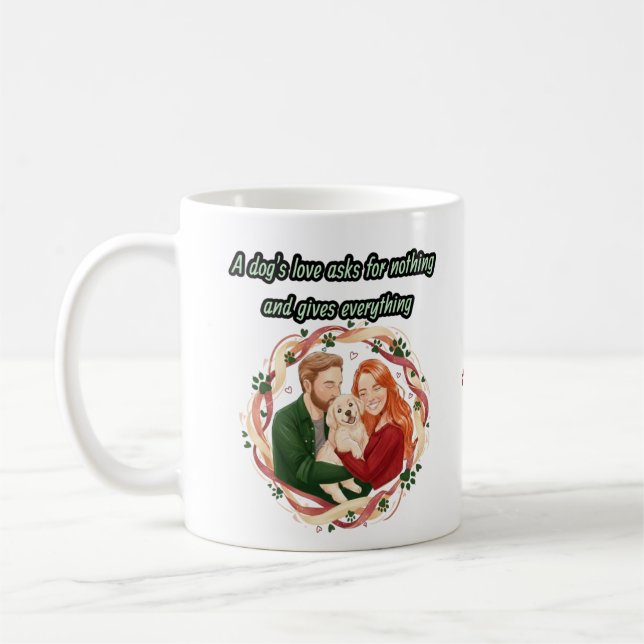 Ich liebe meinen Hund Kaffeetasse (Links)