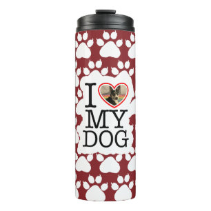 Ich liebe meinen Hund Personalisiert Thermosbecher