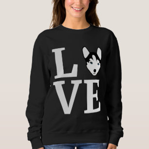 Ich Liebe meinen Husky Niedlich für Hundebesitzer Sweatshirt