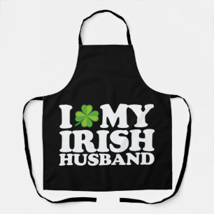 Ich liebe meinen irischen Ehemann Paar St. Patrick Schürze