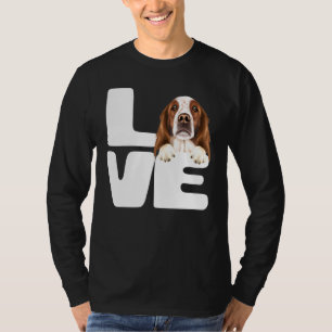 Ich liebe meinen irischen rot-weißen Setter-Hund T-Shirt