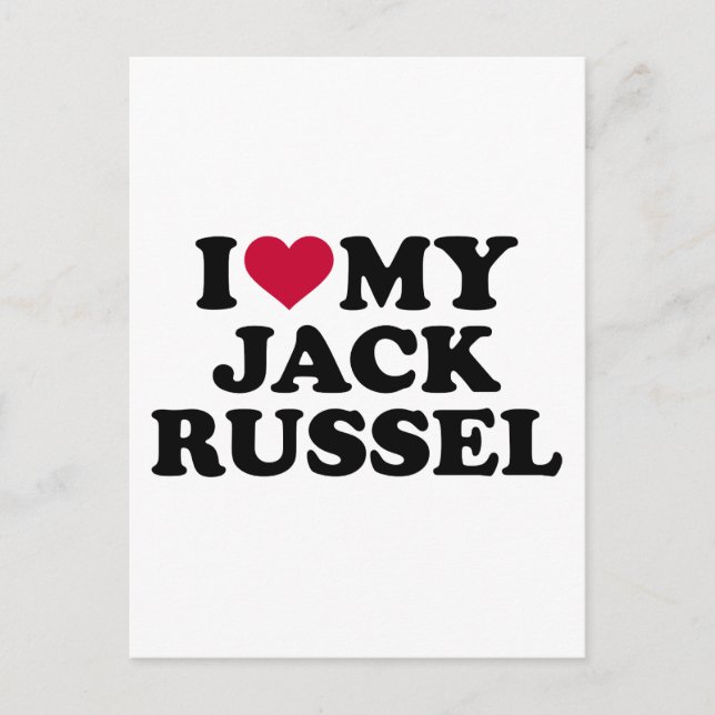 Ich Liebe meinen Jack Russel Postkarte (Vorderseite)
