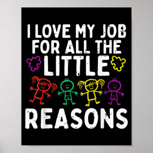 Ich liebe meinen Job aus kleinen Gründen Autismus- Poster