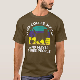 Ich Liebe meinen Kaffee und meinen Chat T-Shirt