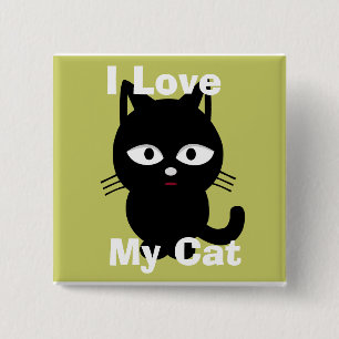Ich liebe meinen Katzen-Button Button