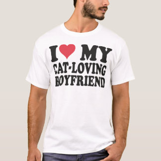 Ich Liebe meinen katzenliebenden Freund T-Shirt