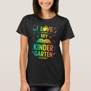 Ich Liebe meinen Kindergarten zurück zum Schullehr T-Shirt