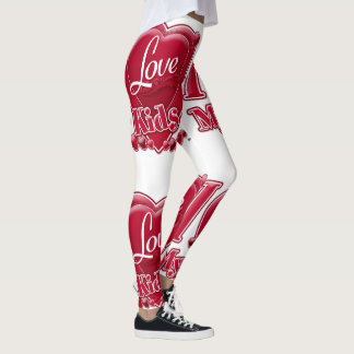 Ich Liebe meinen Kindern rotes Herz Leggings