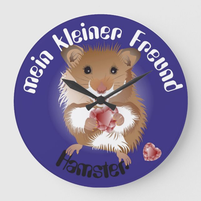 Ich liebe meinen kleinen Hamster Uhr (Vorderseite)