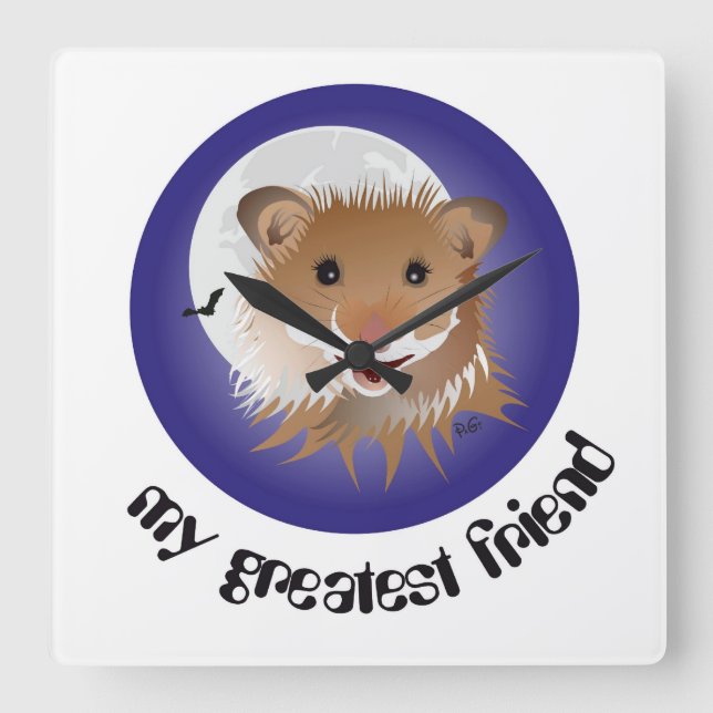 Ich liebe meinen kleinen Hamster Uhr (Vorderseite)