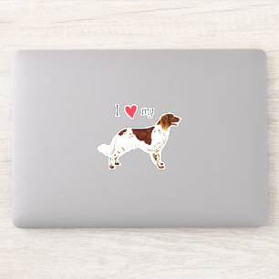 Ich Liebe meinen kleinen Munsterlander Vinyl Stick Aufkleber