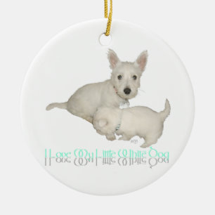 Ich liebe meinen kleinen weißen Hund - Westie-Welp Keramik Ornament