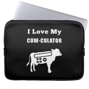 Ich Liebe meinen Kuh-Kulator Funny Mathe Calculato Laptopschutzhülle