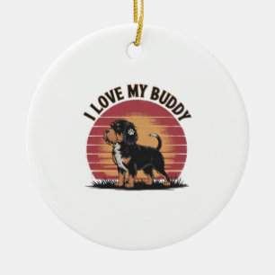 Ich liebe meinen Kumpel Keramik Ornament