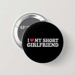 Ich liebe meinen kurzen Freund Mädchen Junge Paar Button