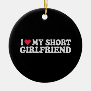 Ich Liebe meinen Kurzen GF Girl Boy Couple Valenti Keramik Ornament