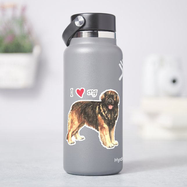 Ich Liebe meinen Leonberger Vinyl Sticker (HydroFlask)