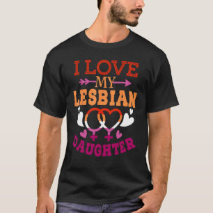 Ich Liebe meinen lesbischen Tochter LGBTQ Mama Vat T-Shirt