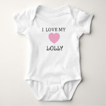 Ich liebe meinen Lolly anpassbaren Baby-Bodysuit T