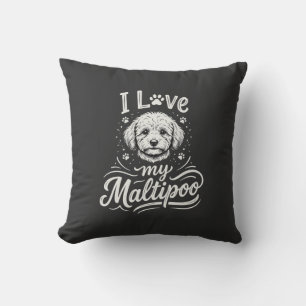 Ich liebe meinen Maltipoo-Hundefreund Kissen