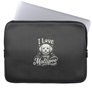 Ich liebe meinen Maltipoo-Hundefreund Laptopschutzhülle