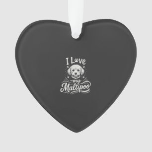 Ich liebe meinen Maltipoo-Hundefreund Ornament