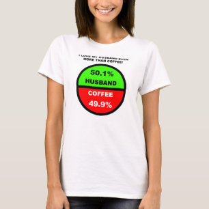 Ich liebe meinen Mann mehr als Kaffee Lustig T-Shirt