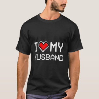 Ich liebe meinen Mann Pixel Er Gamer T-Shirt