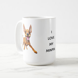 ICH LIEBE MEINEN MINPIN Zwergpinscher Hund Papa Kaffeetasse