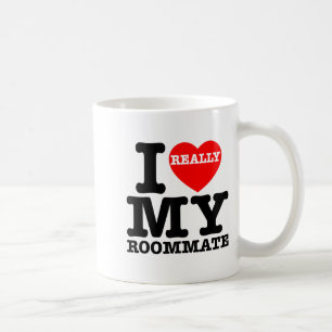 Ich liebe meinen Mitbewohner Herz Lustige Partyges Kaffeetasse