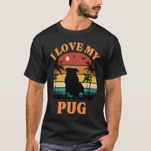 Ich liebe meinen Mops-Hund Geschenk Süßer Mops 5 T-Shirt