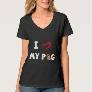 Ich Liebe meinen Mops. Ich Liebe mein Mops Herzbil T-Shirt