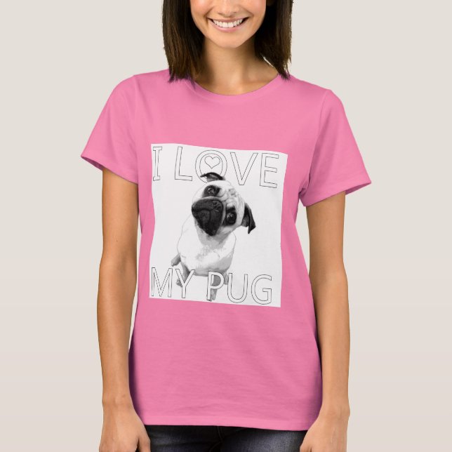 Ich Liebe meinen Mops T-Shirt (Vorderseite)