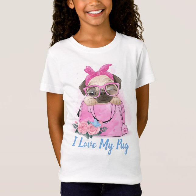 Ich Liebe meinen Mops T-Shirt (Vorderseite)
