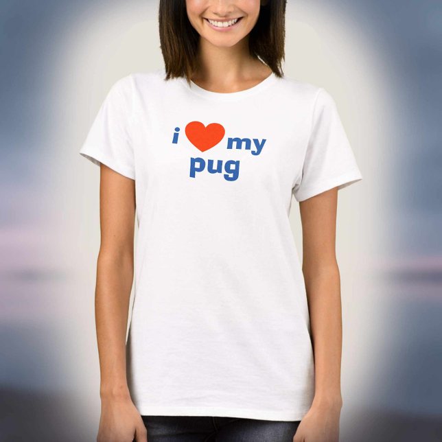 Ich Liebe meinen Mops T-Shirt (Von Creator hochgeladen)