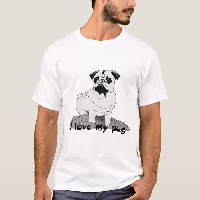 Ich Liebe meinen Mops! T-Shirt (Vorderseite)