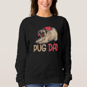 Ich Liebe meinen Mops Vater, lustiger Hund für Män Sweatshirt
