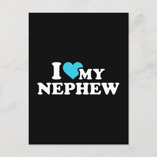 Ich Liebe meinen Neffen Postkarte (Vorderseite)