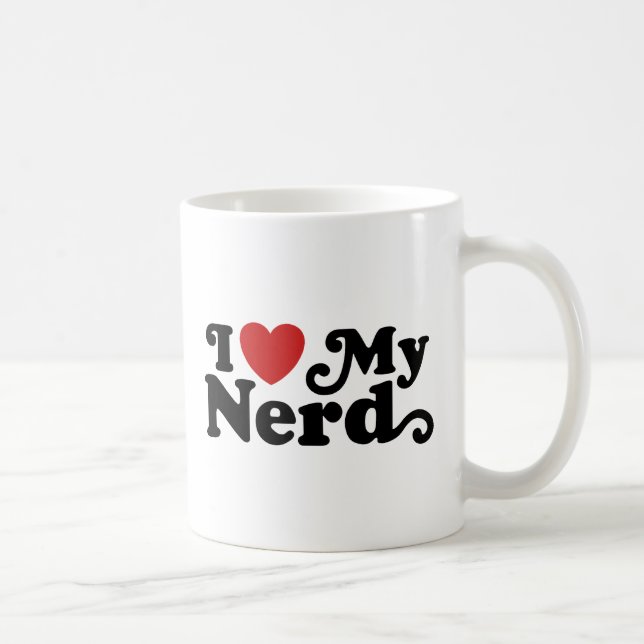 Ich Liebe meinen Nerd Kaffeetasse (Rechts)
